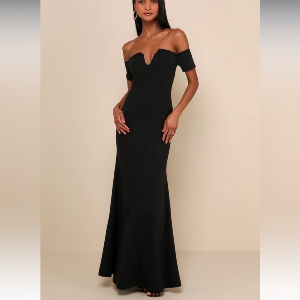 Lulus off shoulder maxi dress